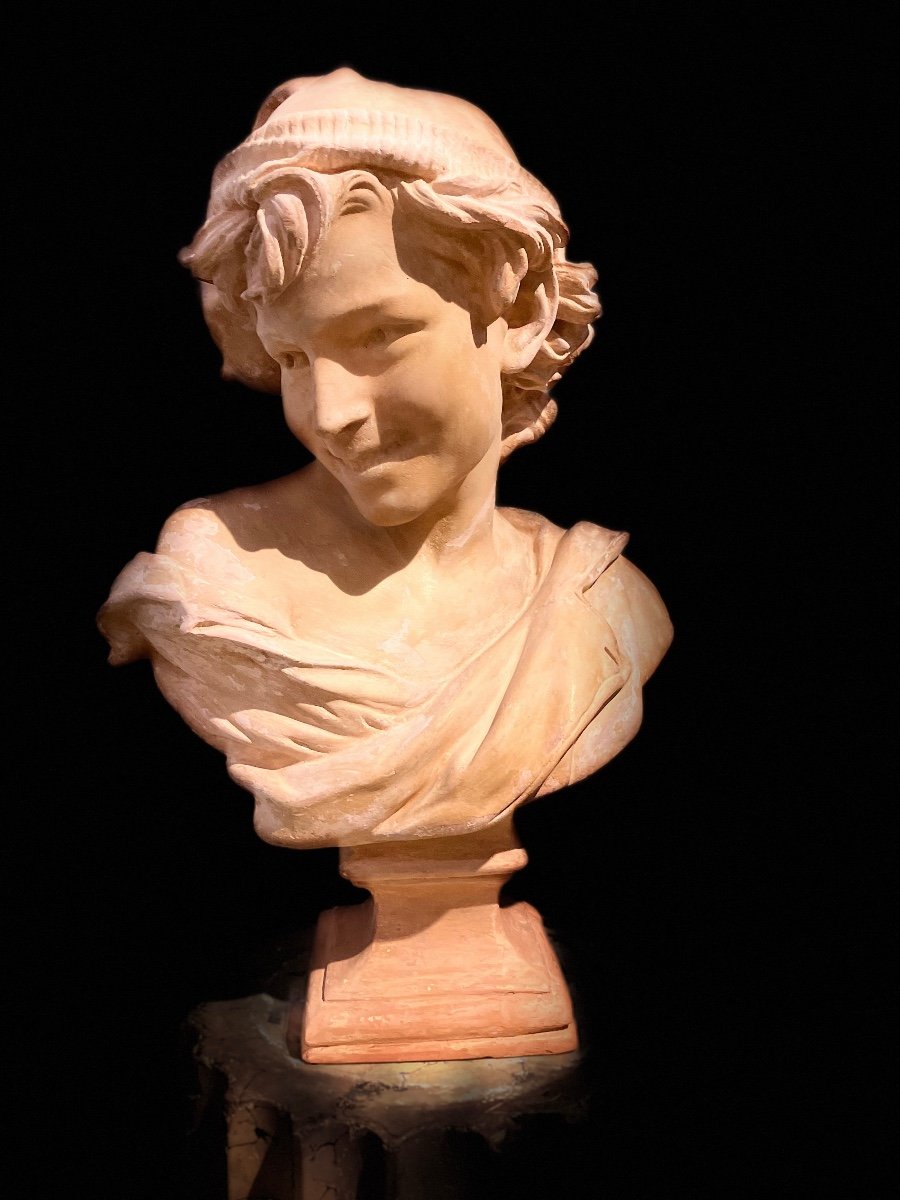 Buste Du Rieur Napolitain Par Jb Carpeaux Circa XIX ème -photo-2