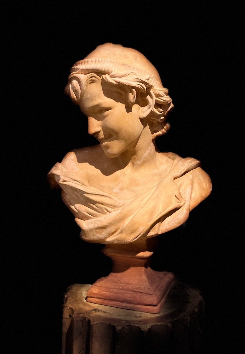 Buste Du Rieur Napolitain Par Jb Carpeaux Circa XIX ème -photo-3