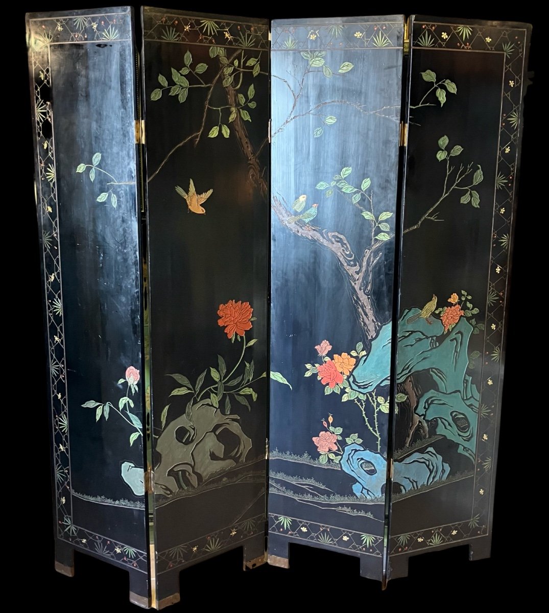 1930s Chinese Double Sided Screen-photo-2