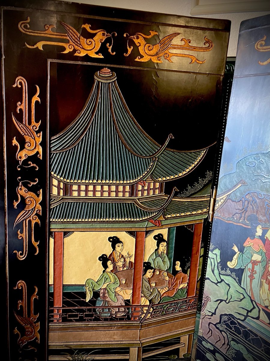 1930s Chinese Double Sided Screen-photo-3