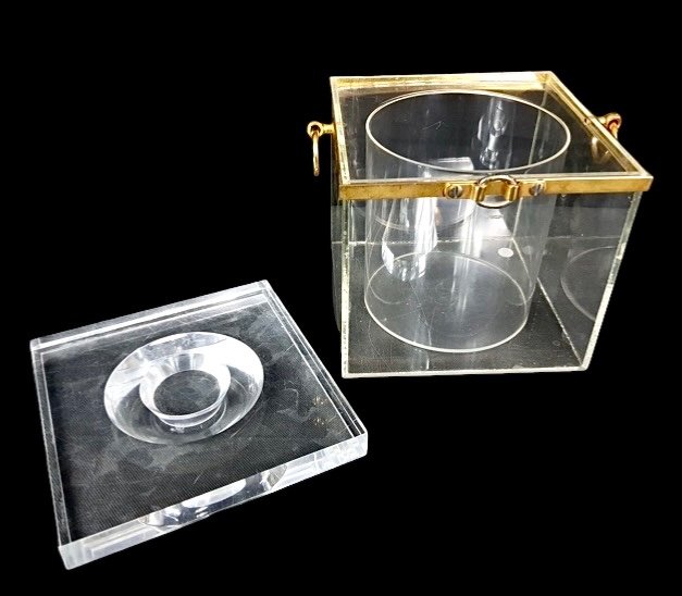 1970s Plexiglass Ice Or Champagne Bucket-photo-2