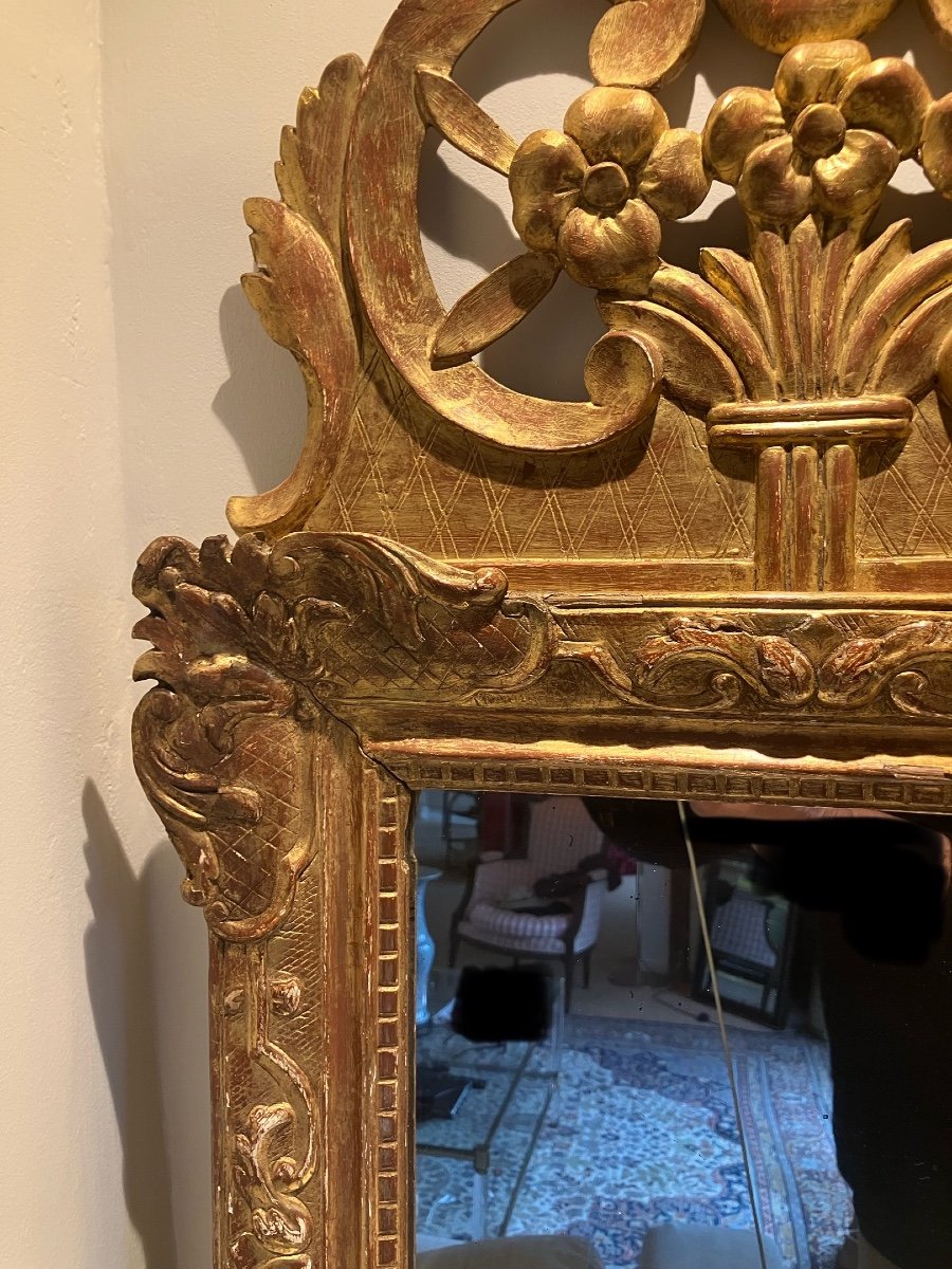 Regency Pediment Mirror Circa 19th Century -photo-1