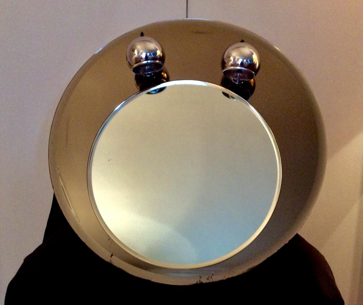 Miroir Rond Des Années 1970