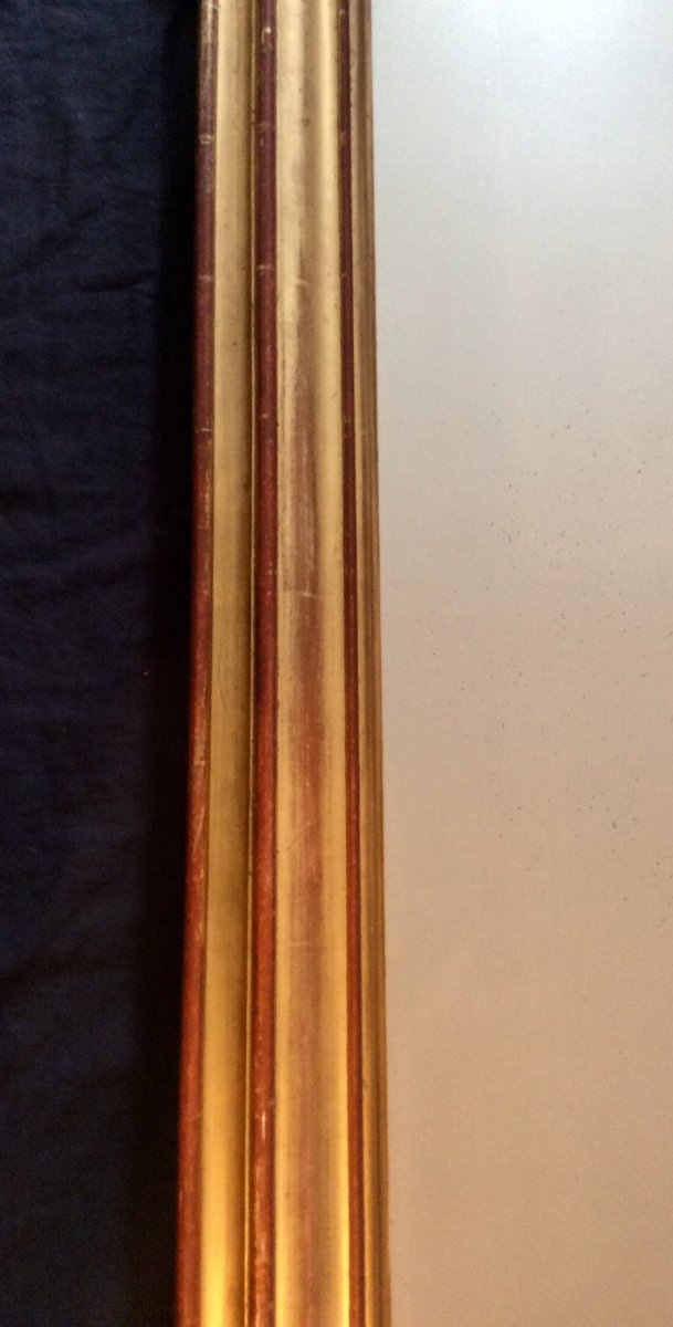 Louis Phillipe Golden Fireplace Mirror-photo-2