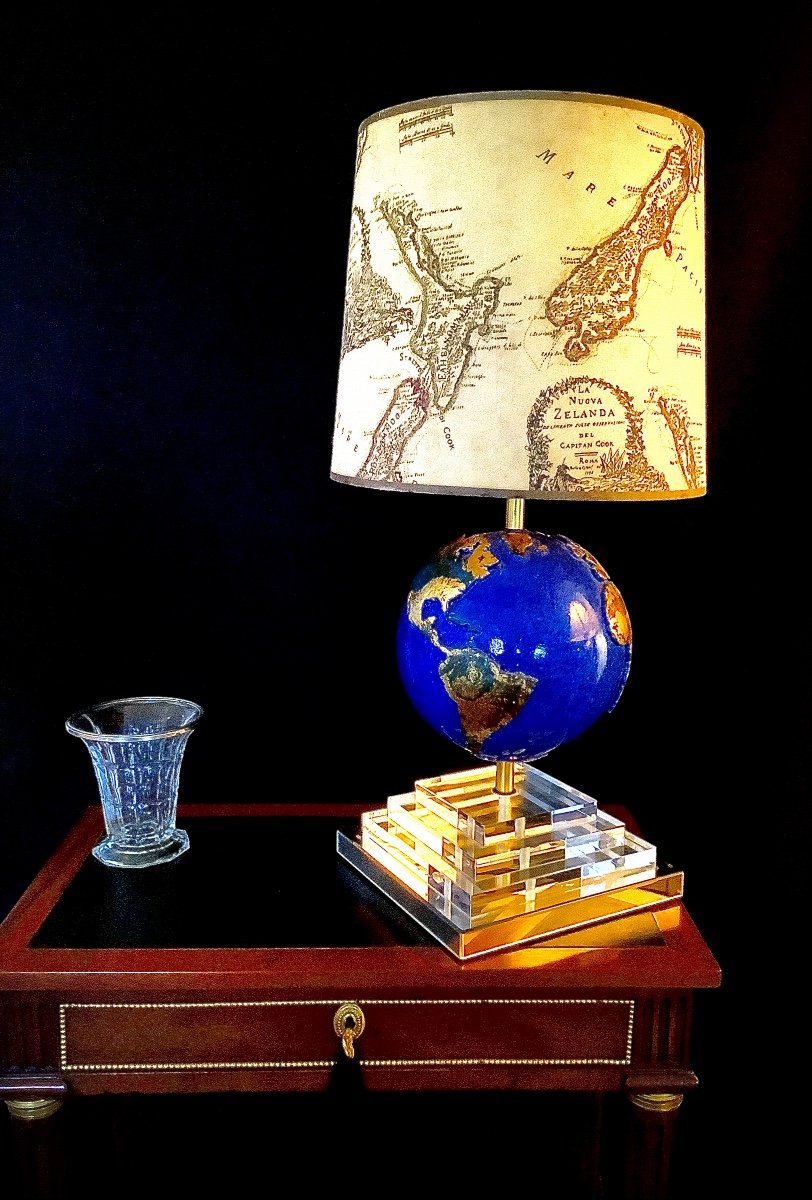 Globe Earth Lamp From The 1980s.