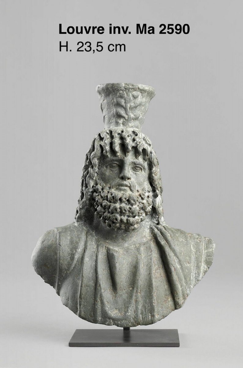 Roman Alabaster Bust Of Sarapis-photo-3