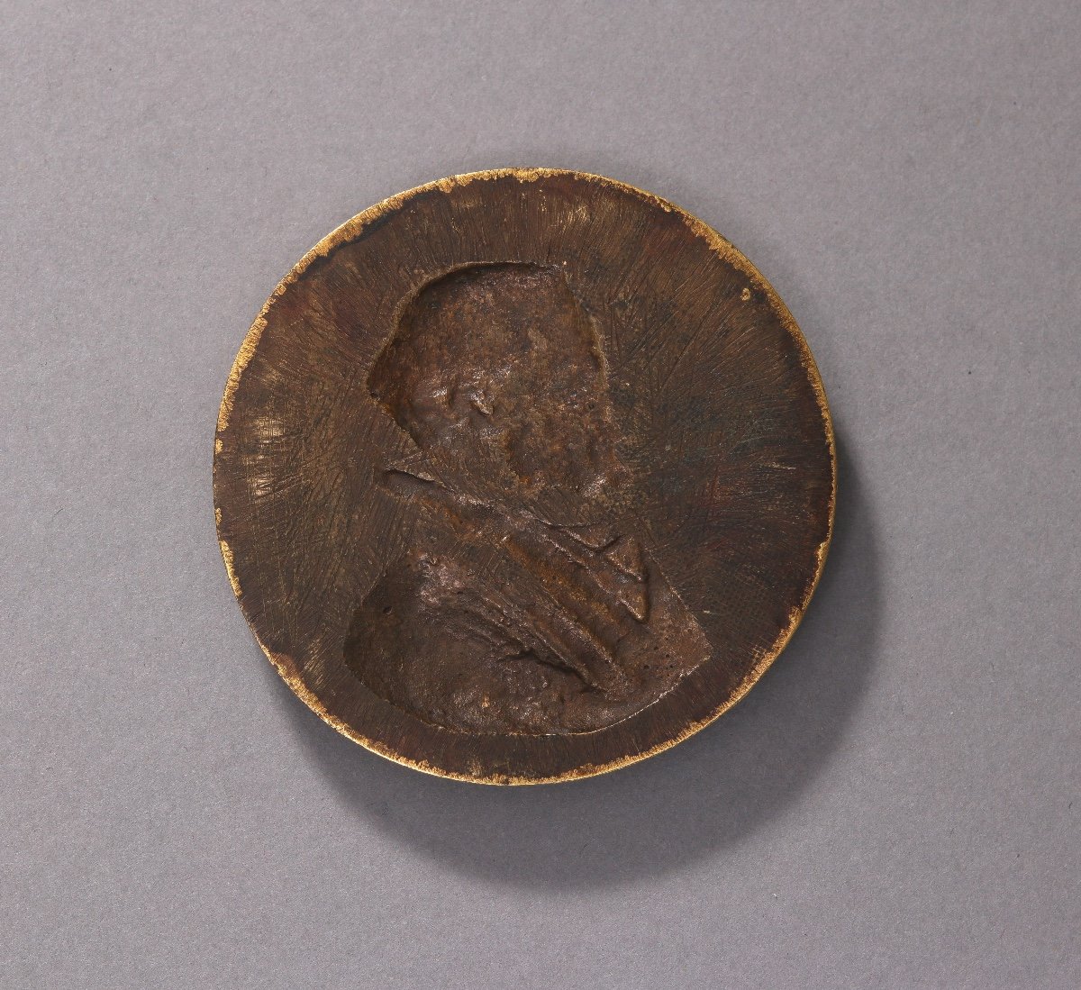 German Renaissance Gilt Bronze Medal, Martin Bucer-photo-2