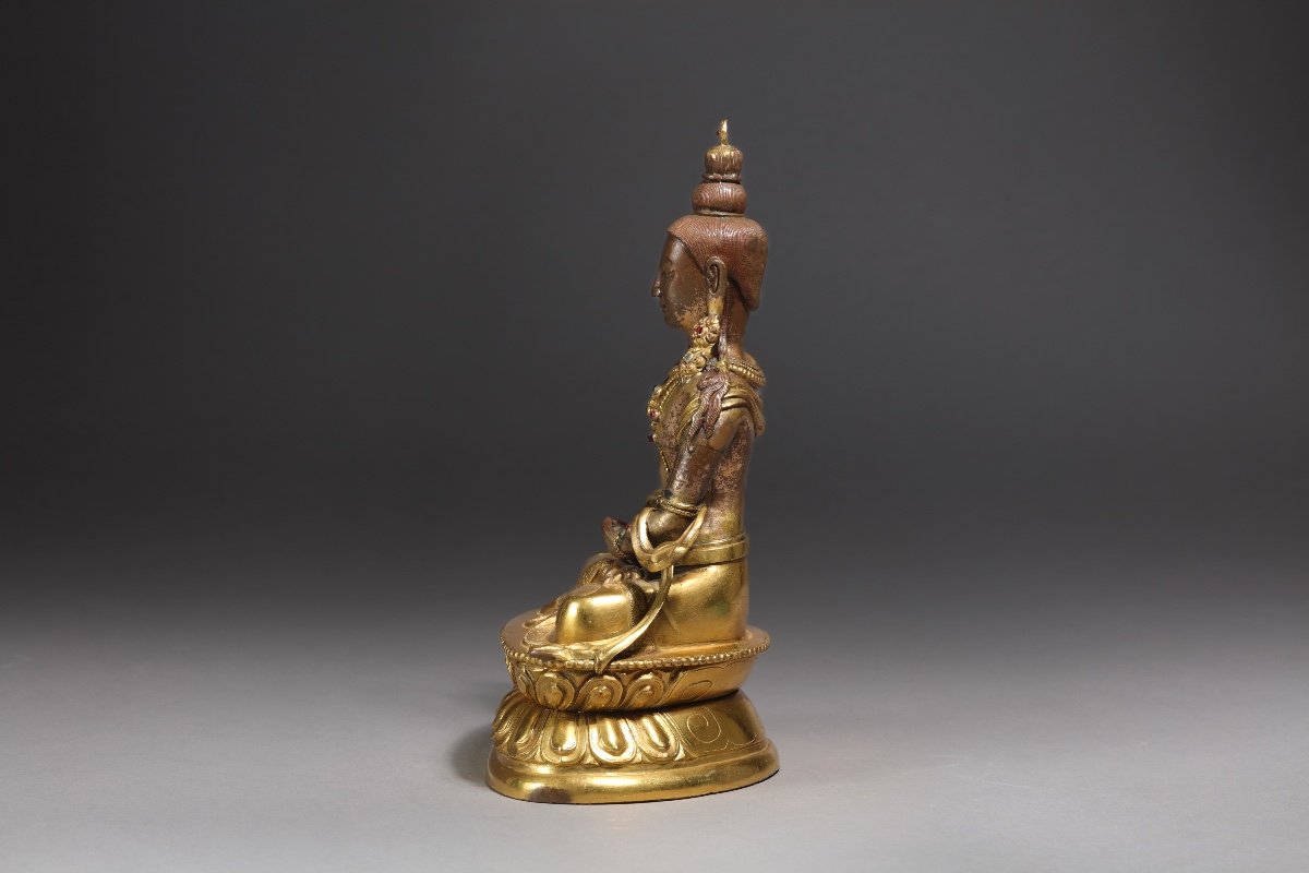 Buddha Amitayus Gilded Bronze-photo-1