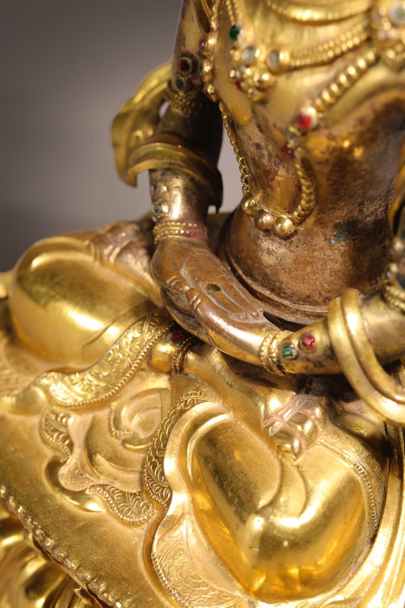 Buddha Amitayus Gilded Bronze-photo-3