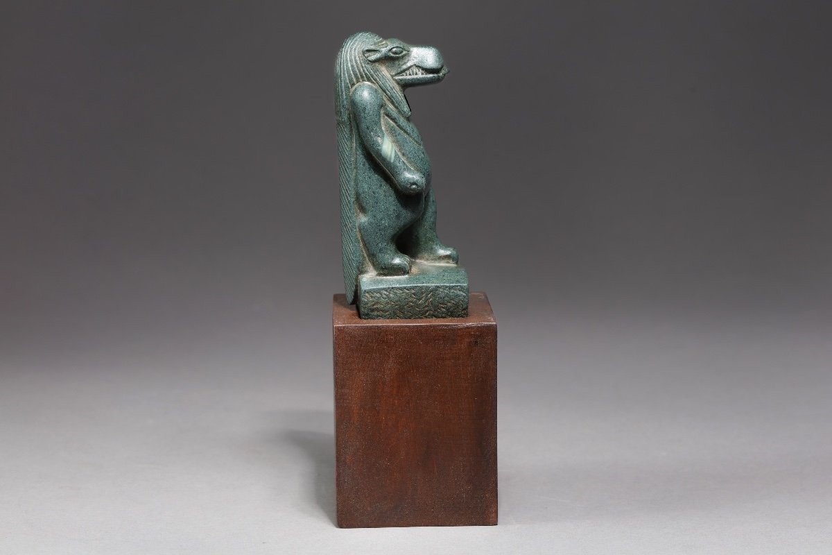 Statuette Of Towered, Late Egyptian Period 664-332 Bc-photo-2