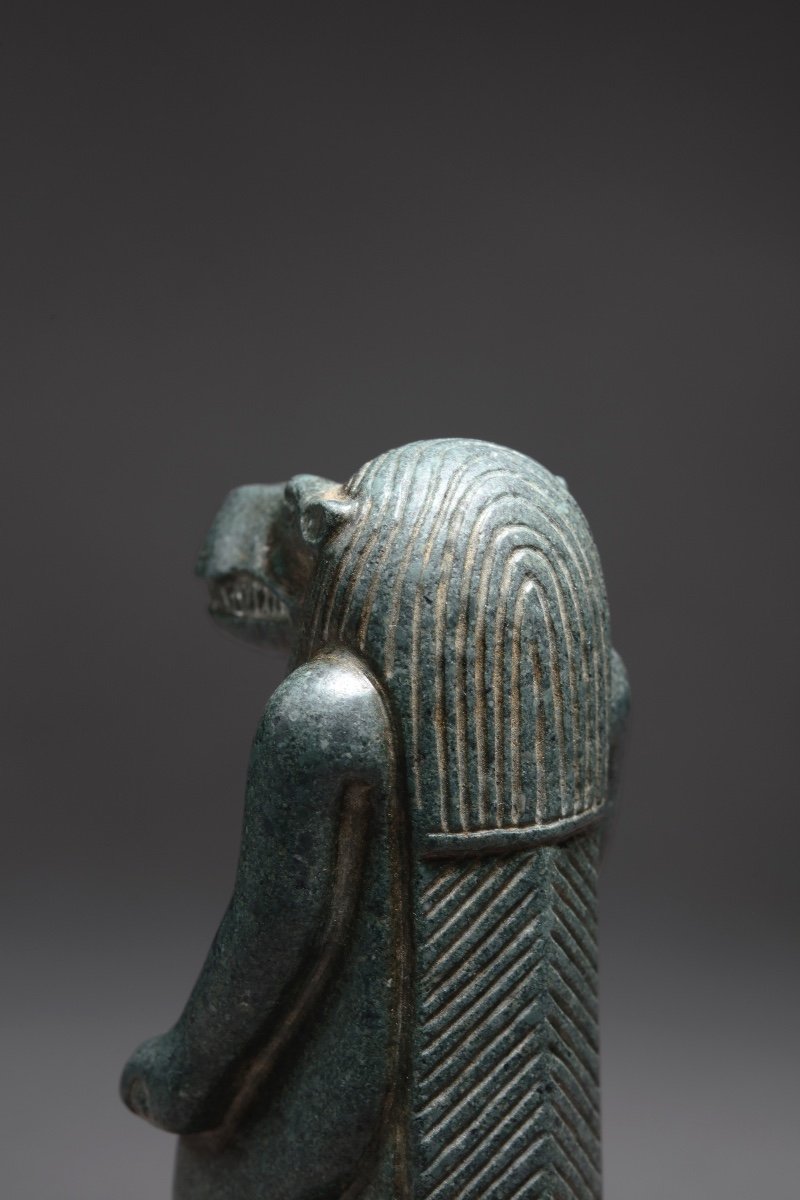 Statuette Of Towered, Late Egyptian Period 664-332 Bc-photo-2