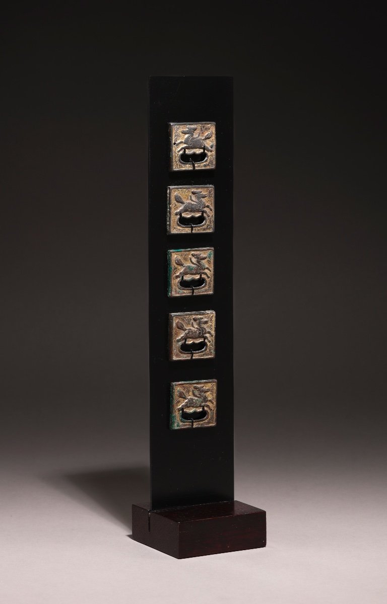 China, Liao Dynasty, Belt Bronze Plaques