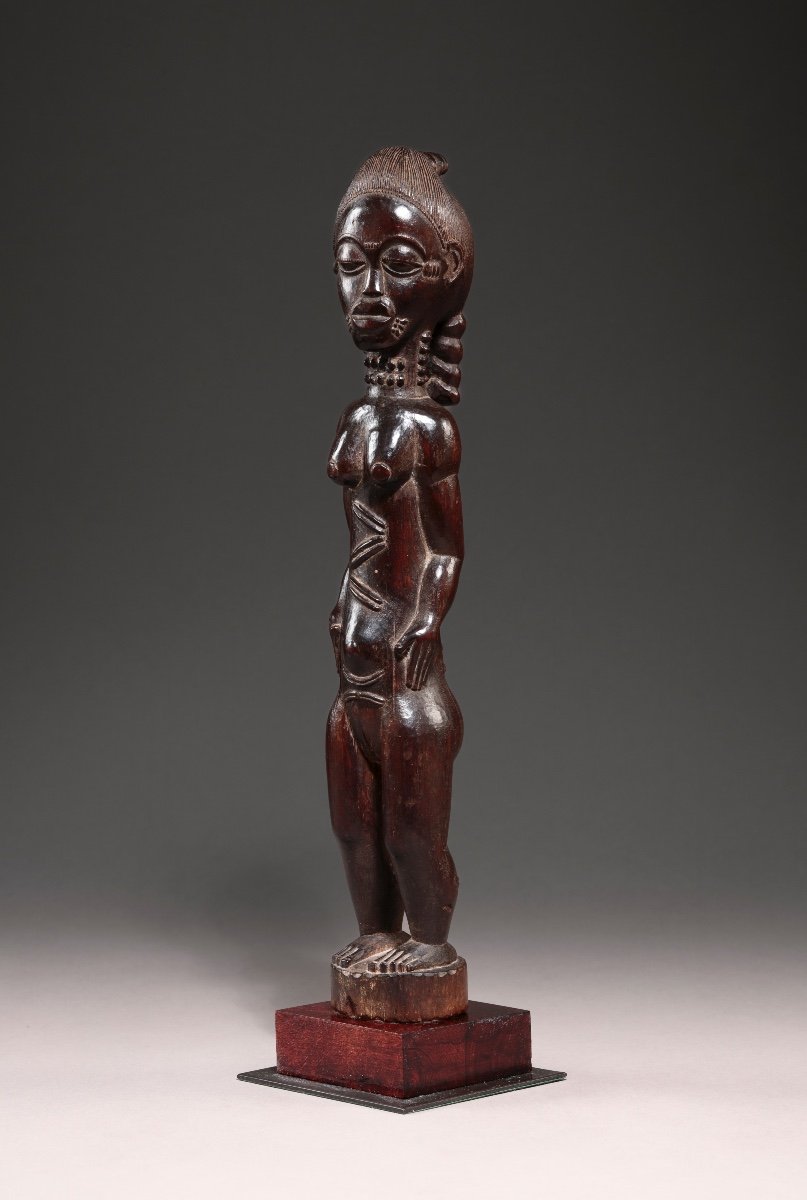 Côte D’ivoire, Baoule, Fin XIXème, Statuette D’épouse De L’au-delà, Dite Blolo Bla