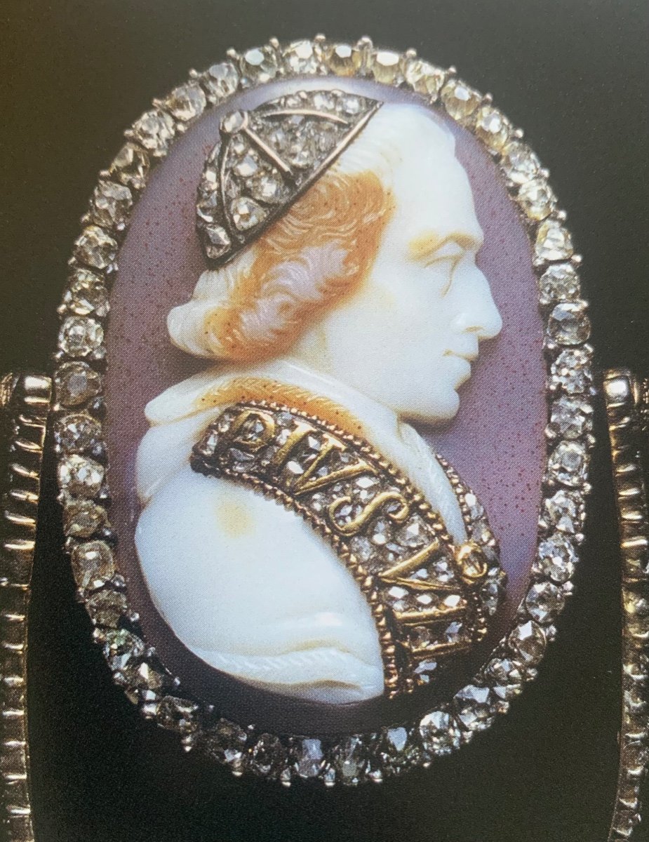 Camée Royal Espagnol En Agate, Portrait De Ferdinand Prince Des Asturies-photo-1