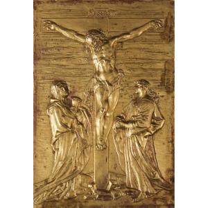 Renaissance Bronze Plaquette, Crucifixion