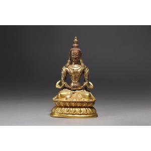 Bronze Doré Bouddha Amityus