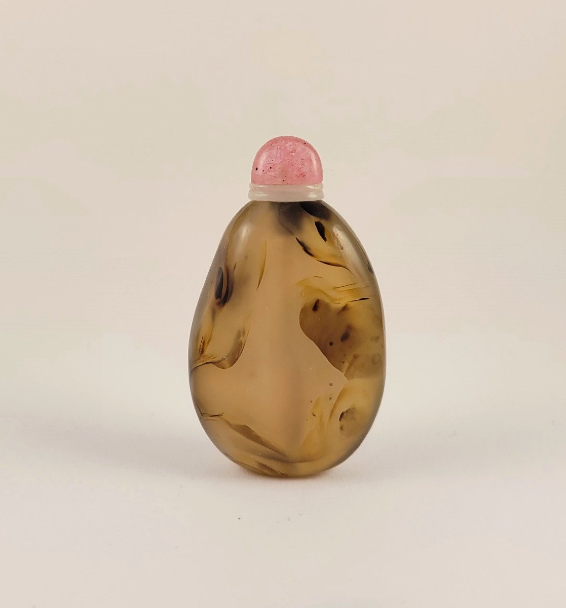 Pebble Shape Agate Snuff Box -photo-3