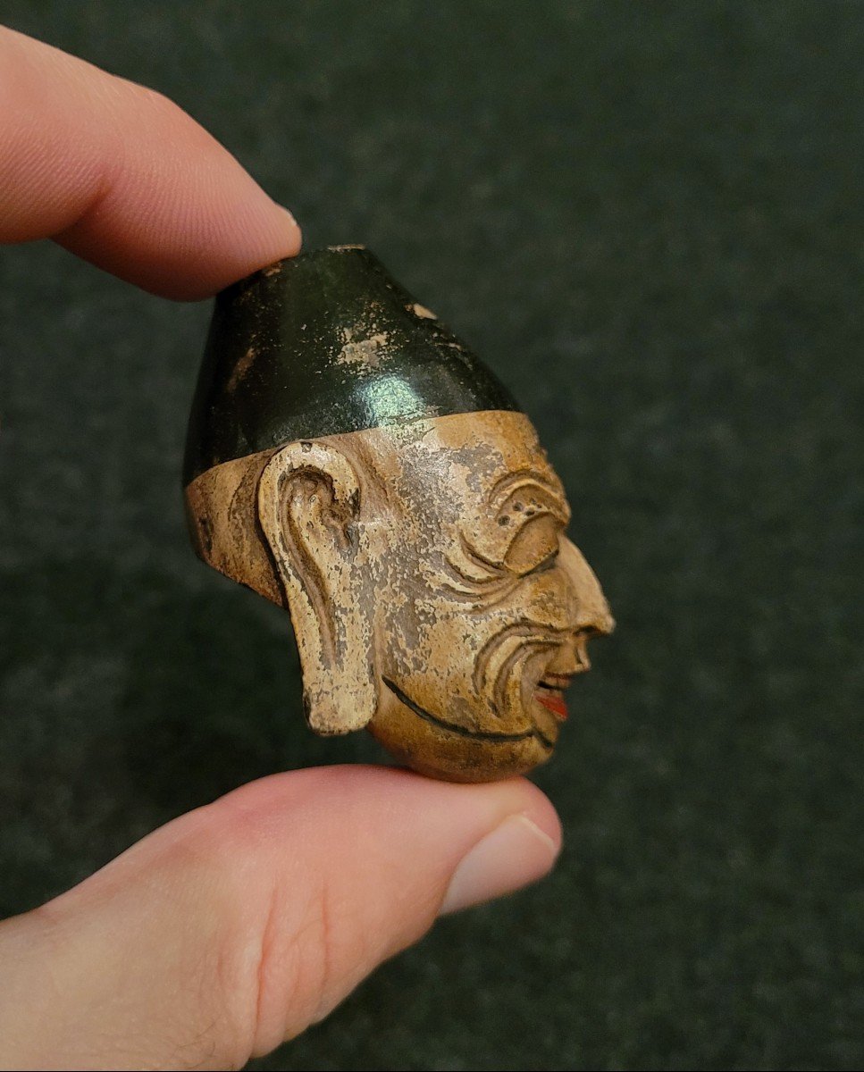 Netsuke - Masque De Gigaku - Bois - Japon - XIXème-photo-2