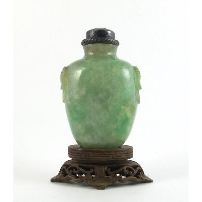 Chinese Green Jadeite Snuff Bottle