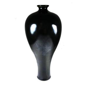 Black Monochrome Porcelain Meiping Vase