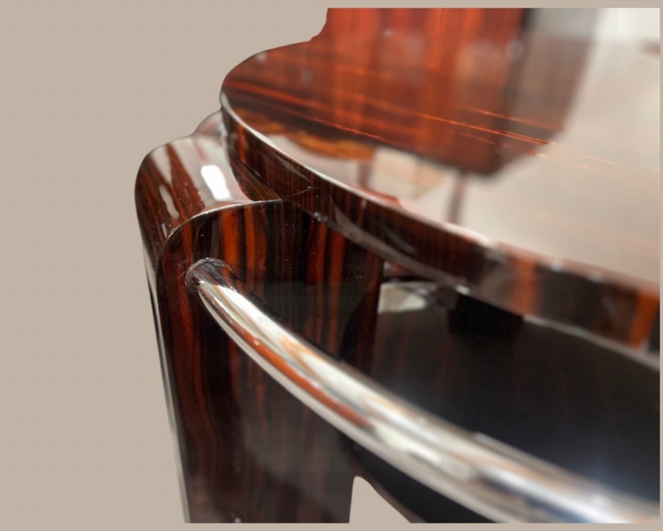 Art Deco Coffee Table In Macassar Ebony-photo-4