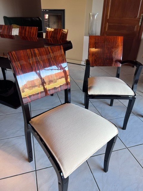 Eight Art Deco Chairs In Rio Rosewood-photo-2