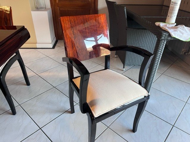 Eight Art Deco Chairs In Rio Rosewood-photo-4