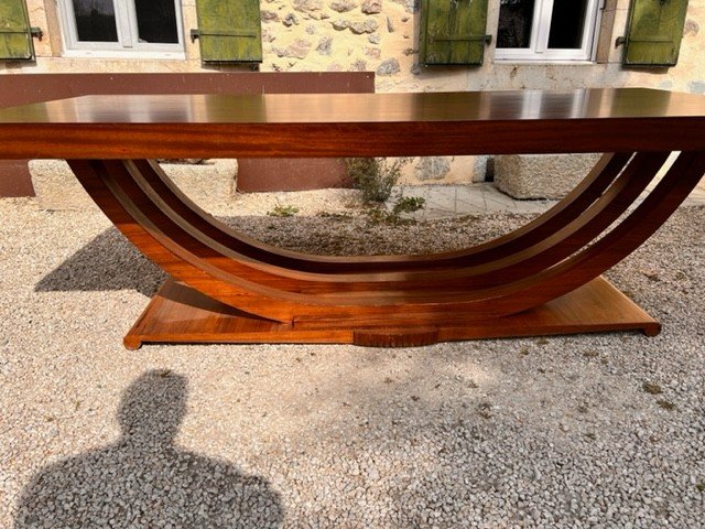 Indian Rosewood Art Deco Dining Table-photo-2