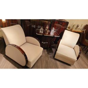 Art Deco Armchairs (pair) Macassar Ebony