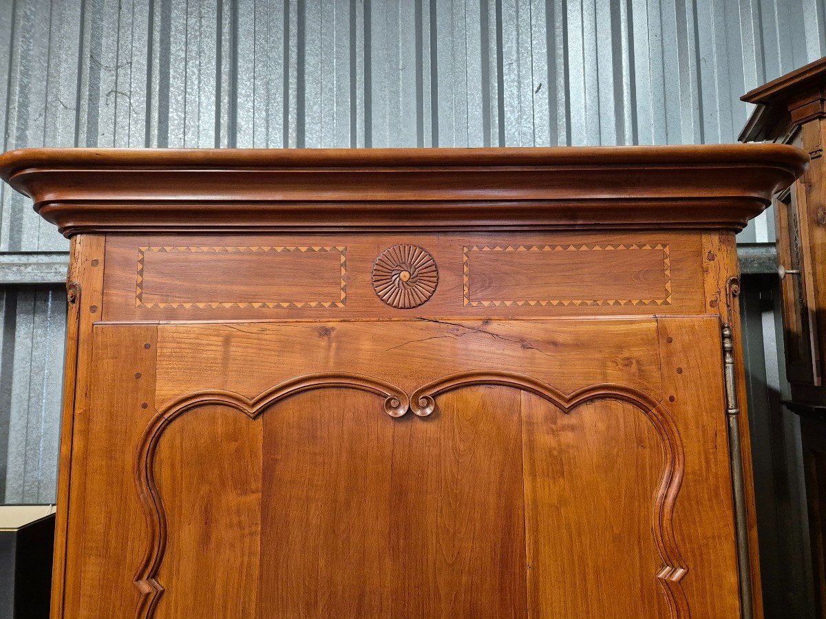 Bonnetiere Cabinet Door Medallions 19th Century Wood 227 Cm-photo-4