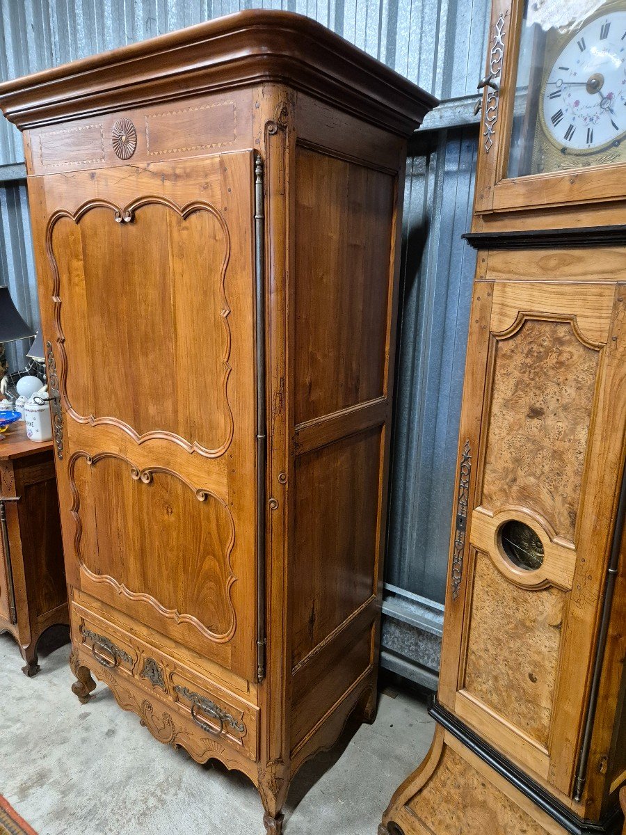 Bonnetiere Cabinet Door Medallions 19th Century Wood 227 Cm-photo-2