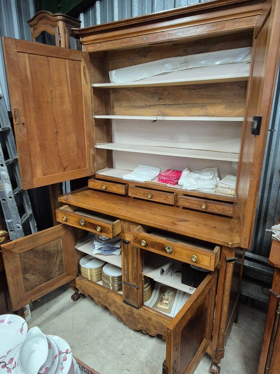 19th Century Charentais 2-body Buffet In Cherry Wood-photo-1