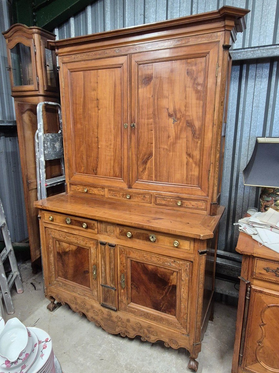 19th Century Charentais 2-body Buffet In Cherry Wood