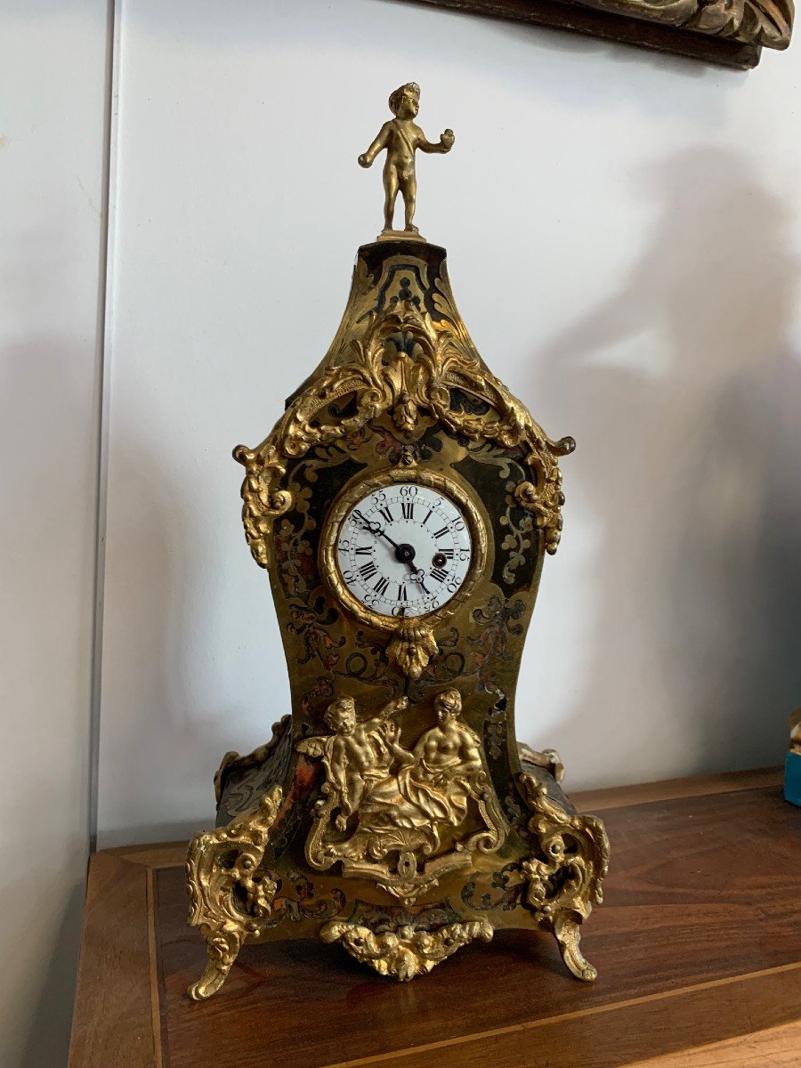 Pendule Cartel èpoque Louis XV Mouvement Au Coq N°591 Dominici à Paris