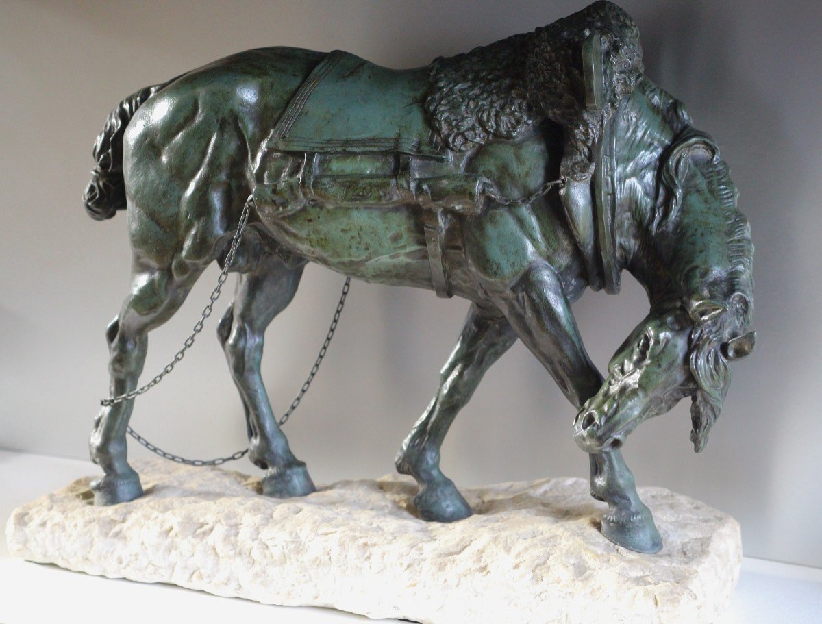 Large Horse In Bronze - Arthur Leduc-photo-3