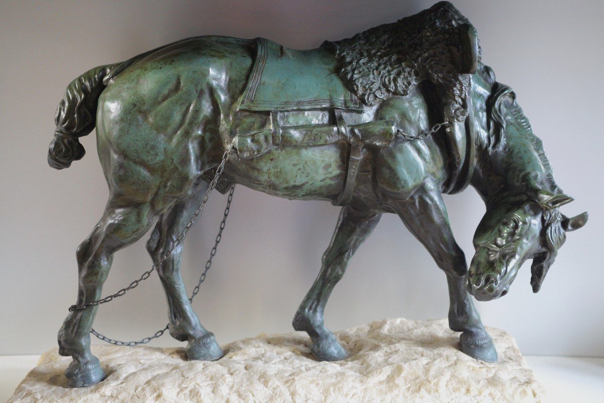 Large Horse In Bronze - Arthur Leduc