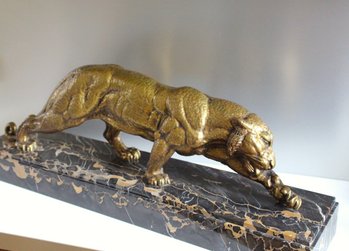 Large Bronze Panther By Chiparus-photo-4