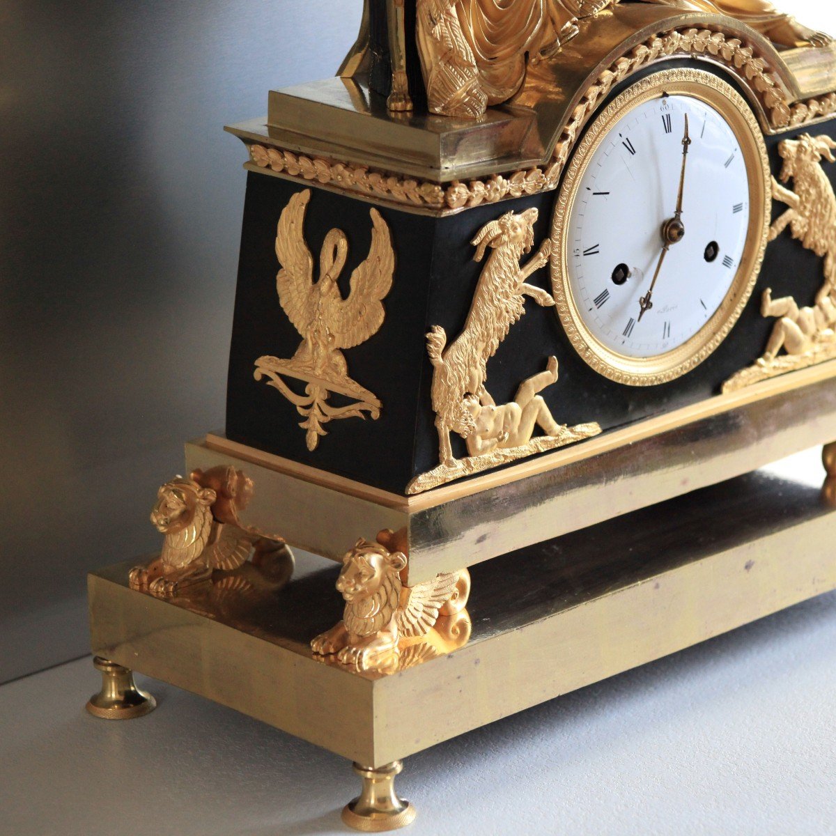 Large Empire Period Clock - The Birth Of Napoleon Ii-photo-4