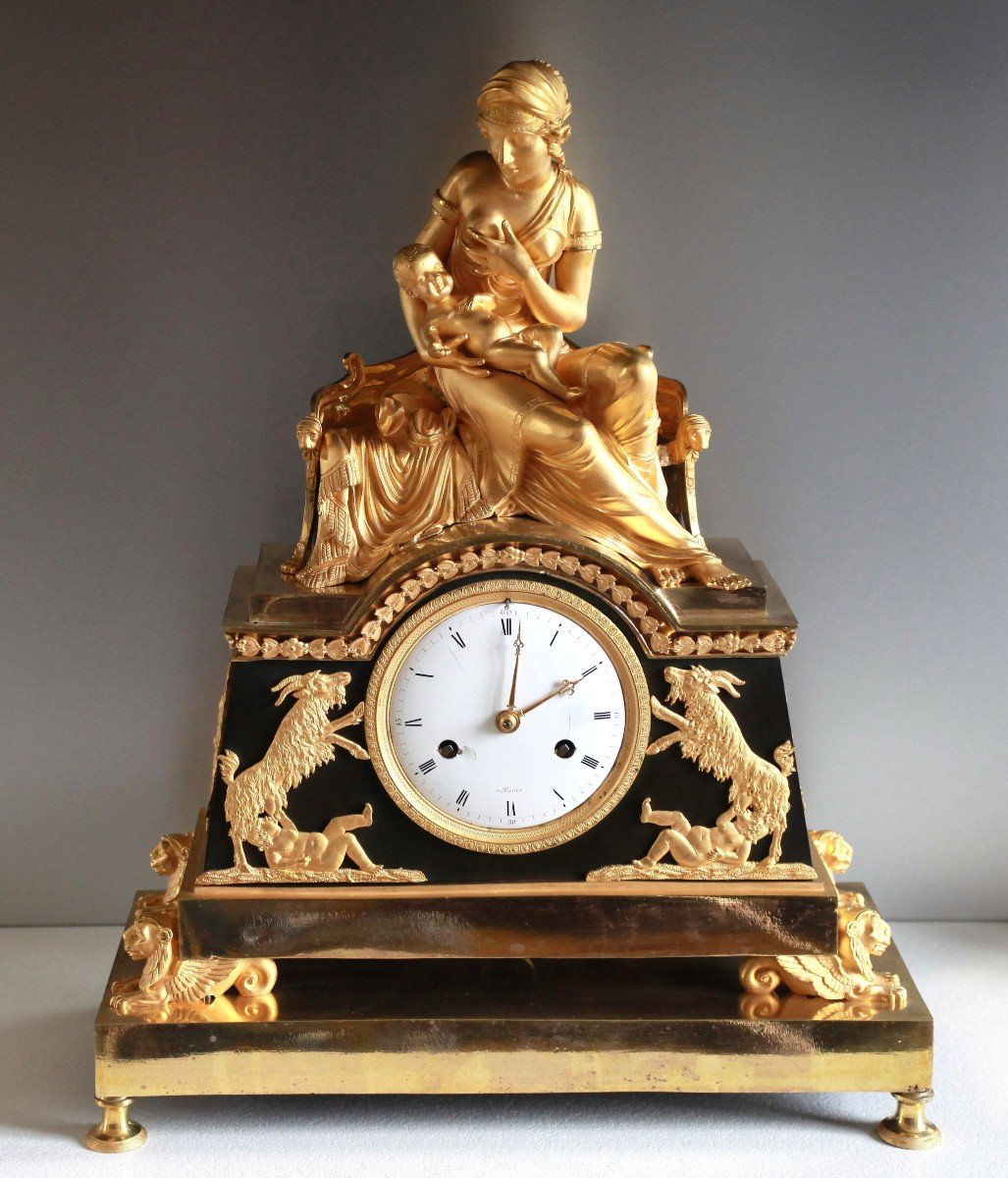 Large Empire Period Clock - The Birth Of Napoleon Ii