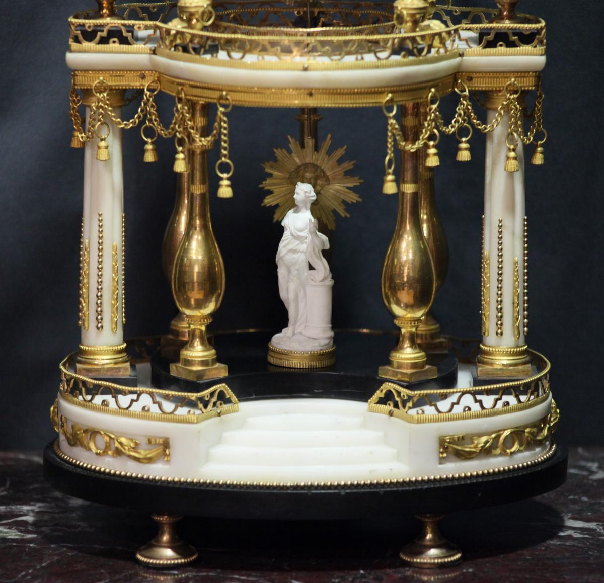 Pendule Au Temple d'Amour - Epoque Louis XVI - Gaston Jolly-photo-4