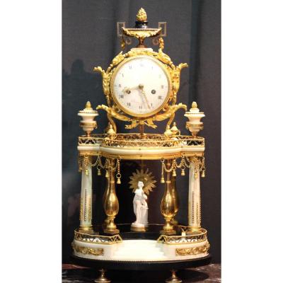 Pendule Au Temple d'Amour - Epoque Louis XVI - Gaston Jolly