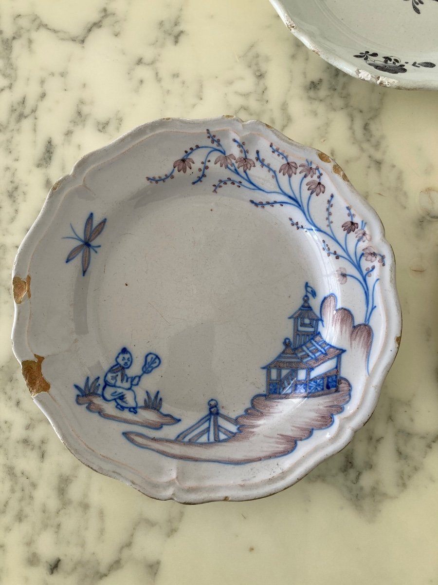 3 18th Century Plates-photo-4