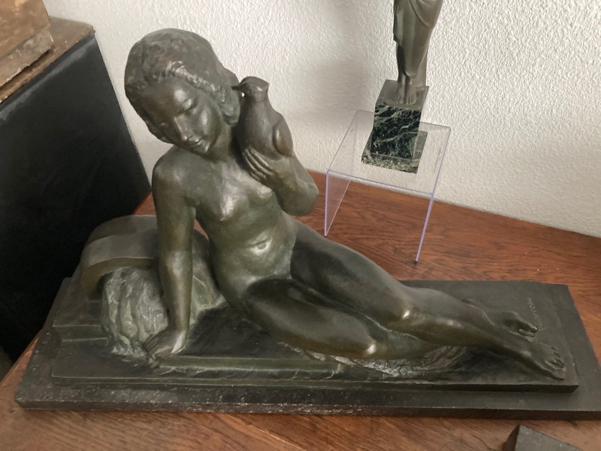 Female Figure In Bronze Georges Garreau-photo-3