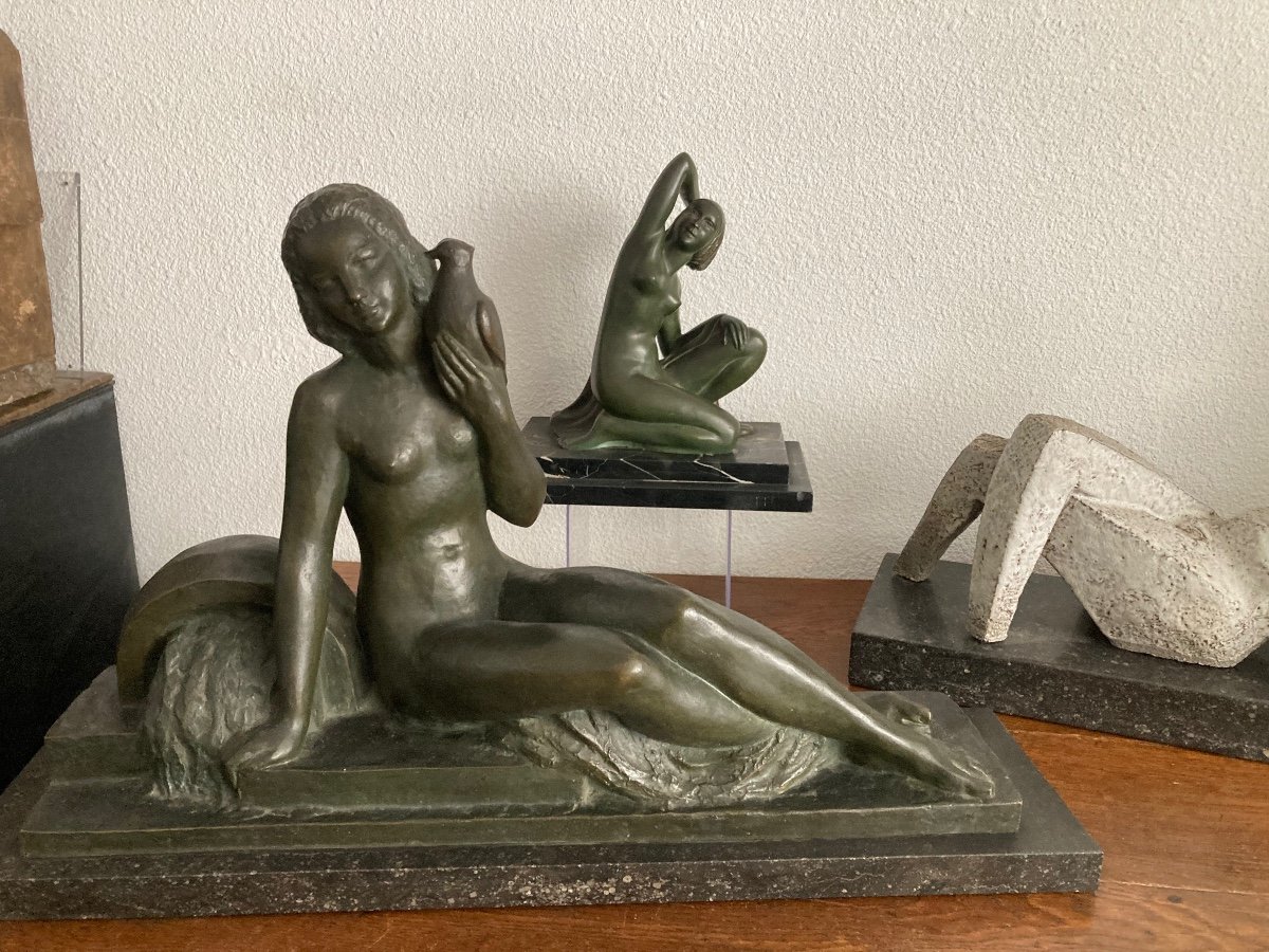 Female Figure In Bronze Georges Garreau-photo-3