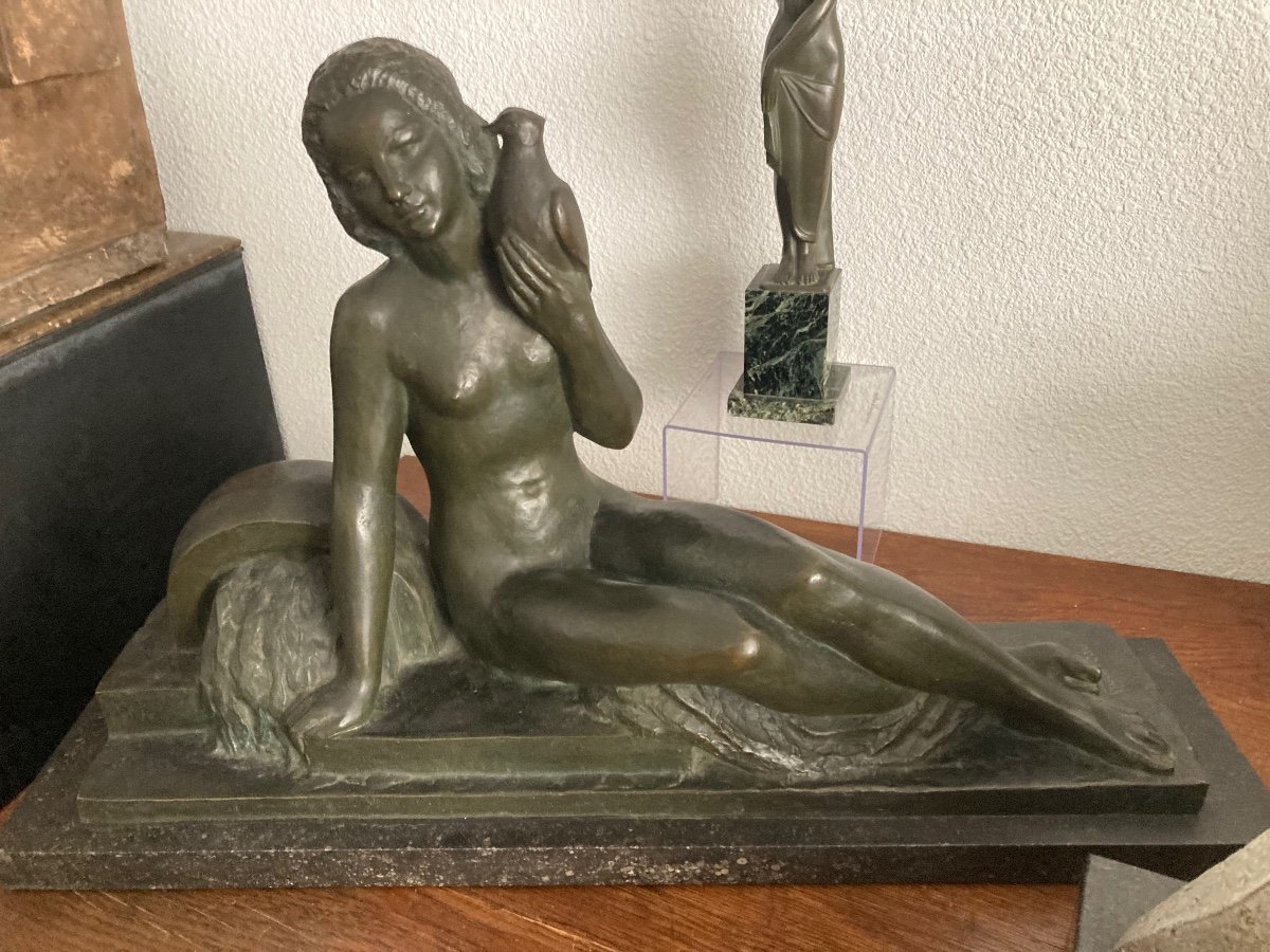 Female Figure In Bronze Georges Garreau