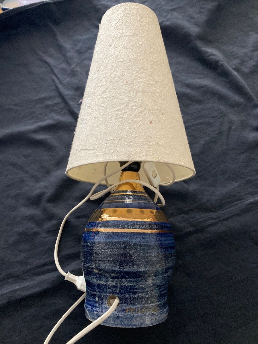 Lamp Signed Pelletier 1970s-photo-3