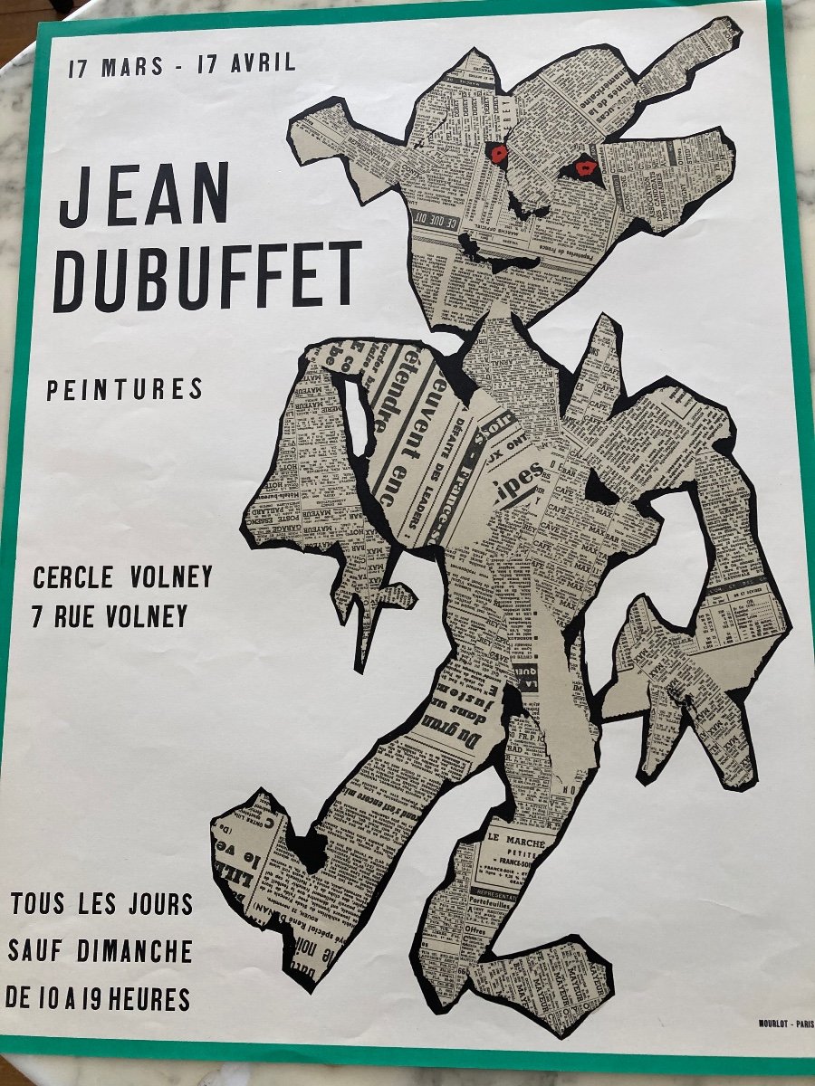 Affiche Jean Dubuffet 1954 Cercle Volney Par Mourlot-photo-3