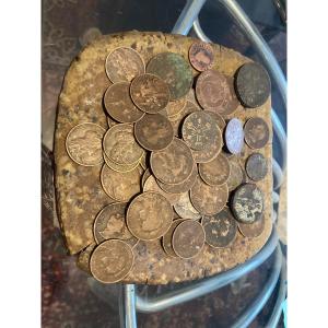 Small Collection Of 48 Bronze Coins.