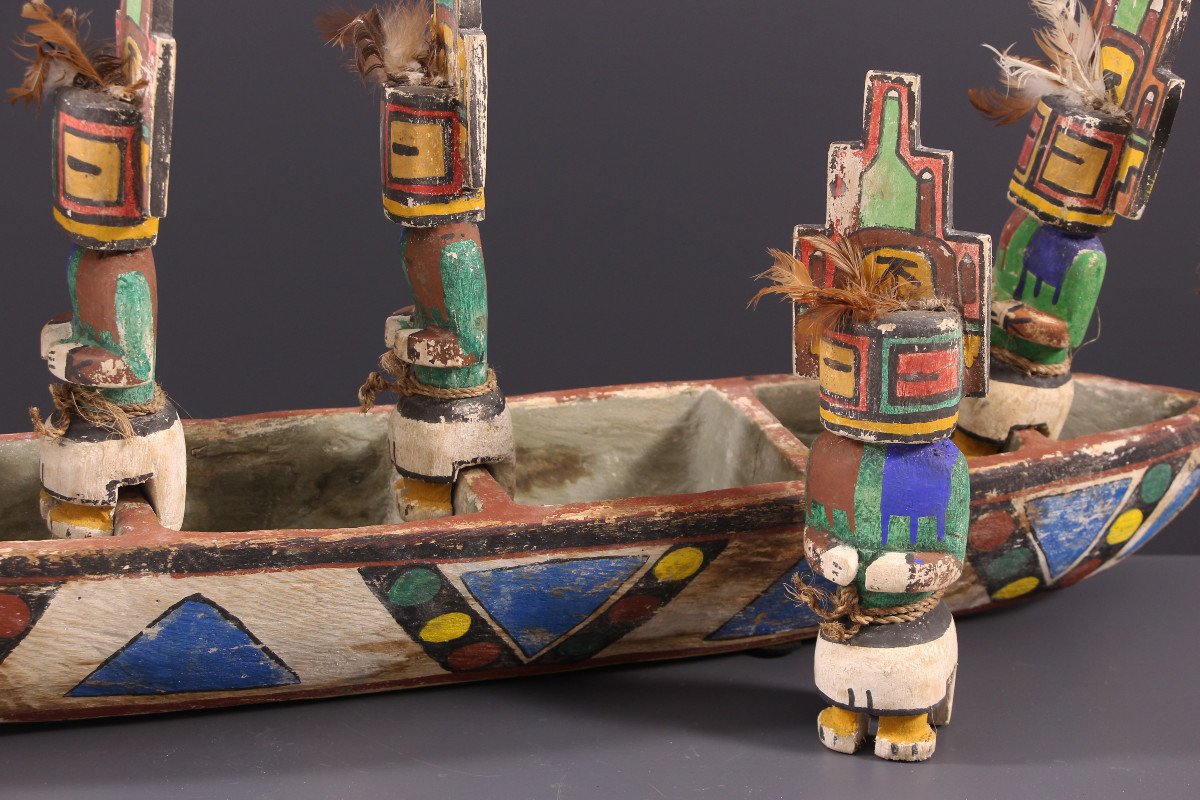 Art Tribal - Pirogue Hopi Kachinas Arizona-photo-3