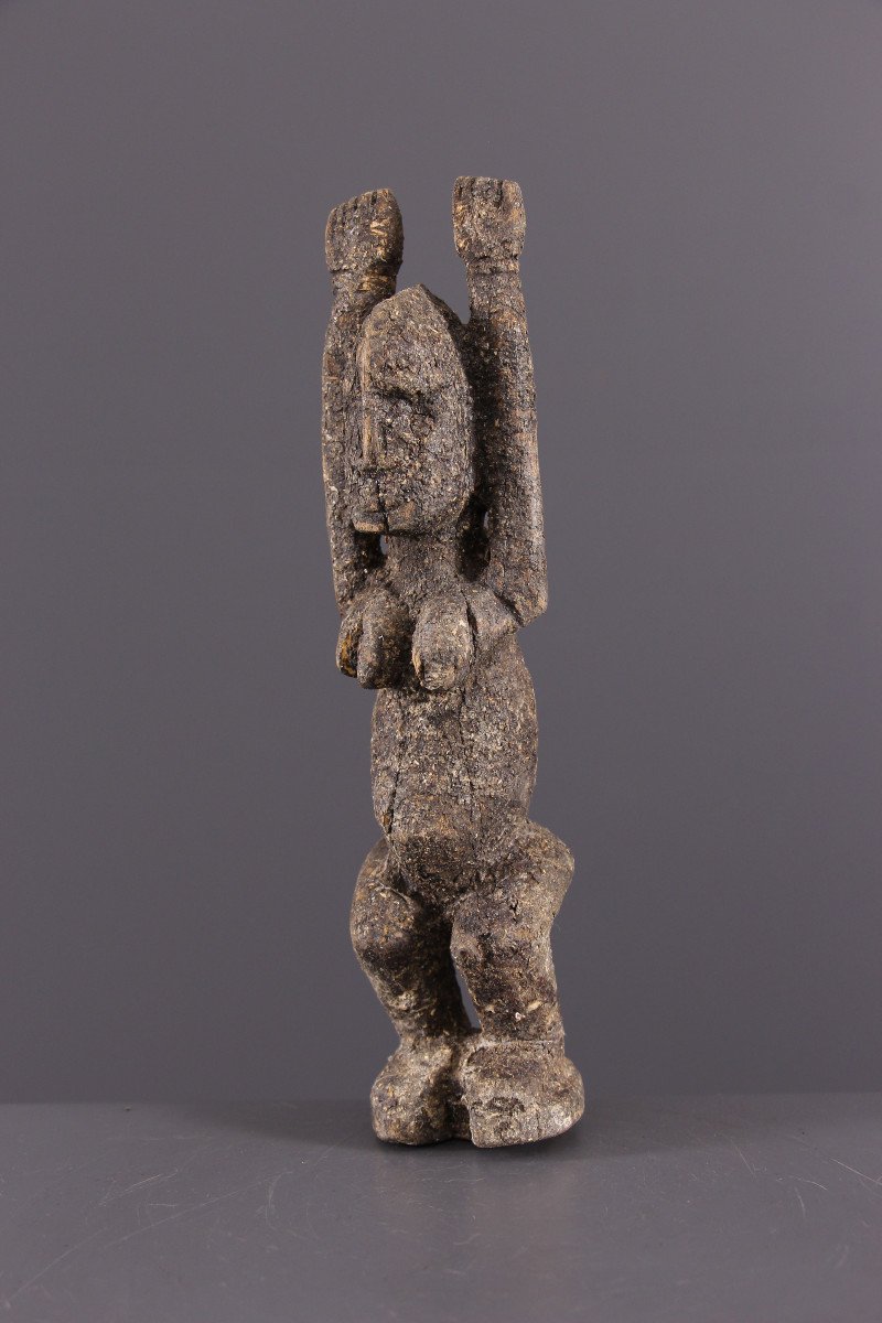 African Tribal Art - Dogon Tellem Statuette-photo-4